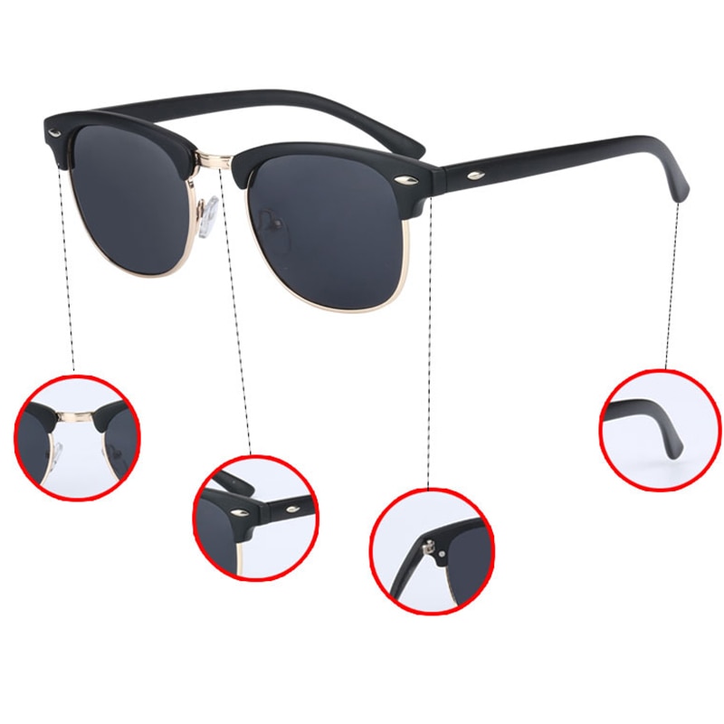 UV400 HD Polarized men women Sunglasses Classic retro Brand Sun glasses Coating Drive Shades gafas De Sol Masculino