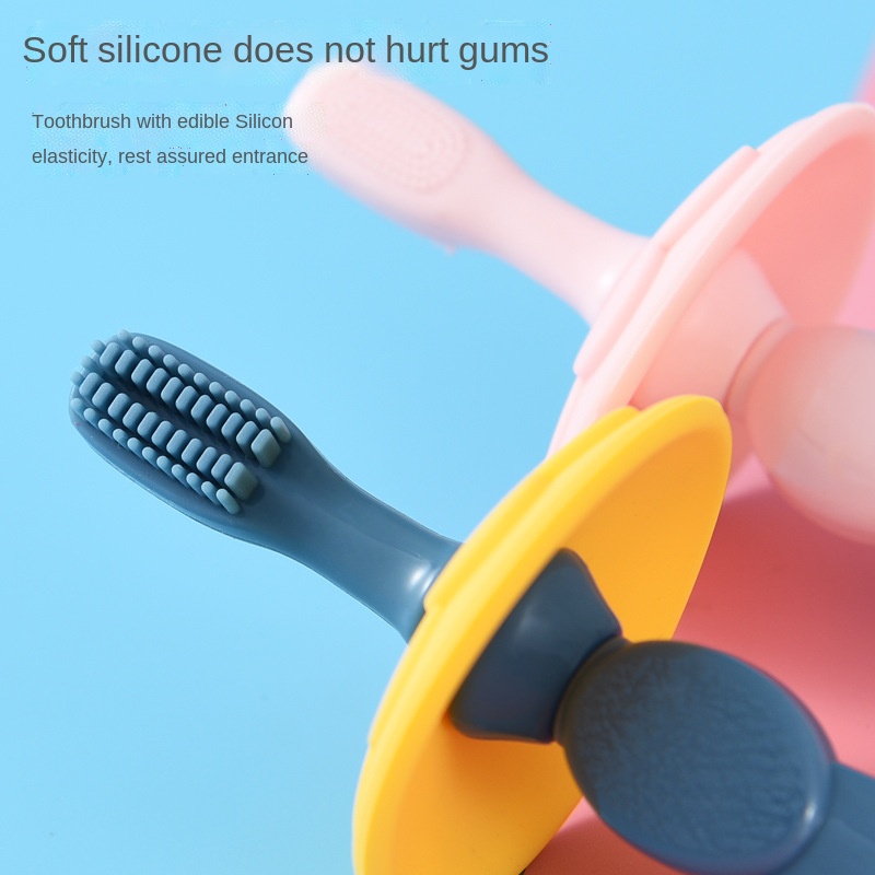 Baby Silicagel Tandenborstel Kindje Bladverliezende Tandenborstel Training Borstelen Voor Kinderen Over 1-2-3-6 jaar Oud