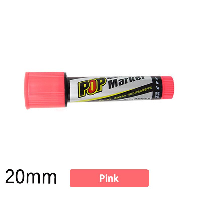 Climemo 12mm Whiteboard Paint Marker Rotuladores Markers Pen Permanent Waterproof Art Supplies DIY Comic Sketching Markers: 12mm Pink