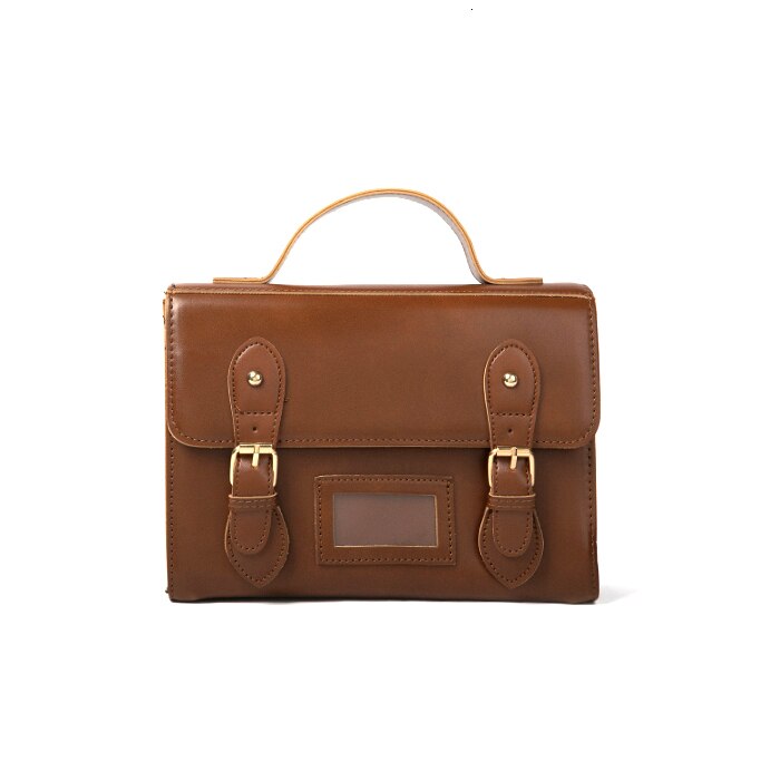 Vintage sacs à main huile cuir femmes sac de messager rétro femme épaule sac à bandoulière fille étudiant adolescent cartable Bolsa: brown