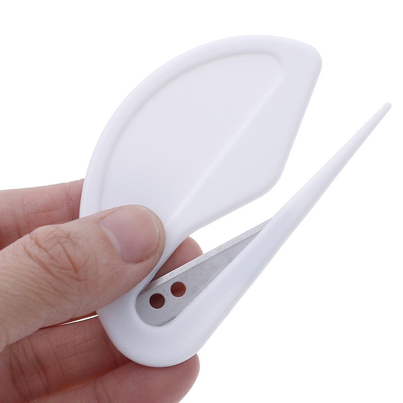 Abrecartas de plástico para uso en oficina, herramienta de corte con hoja guardada, abridor de sobres de seguridad, Mini afilado, 2 unids/lote