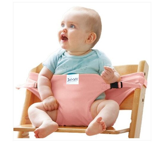 Bærbart babysædebetræk til dinglende rejseindkøb. sikkerhedssele justerbar babyaktivitetsindkøbskurvbetræk: Lyserød