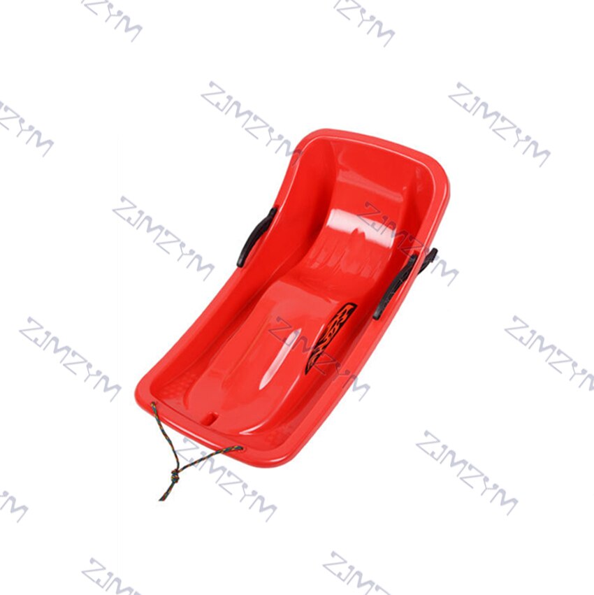 JK1225P High Backrest Thickened Antiskid Snowboarding Adults Sand Grass Skiing Board Outdoor HDPE Sleigh Children's Snowboard: Red