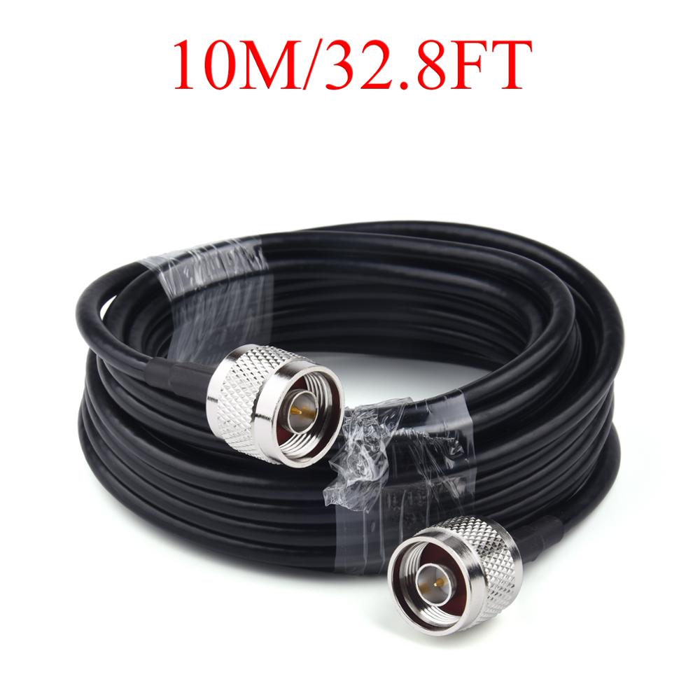 1-20M RG58/50-3 RF Coaxial Cable N Male to N Male Wire Radio Extension For 4G LTE Cellular Amplifier Signal Booster Antenna: 10m(32.8ft)