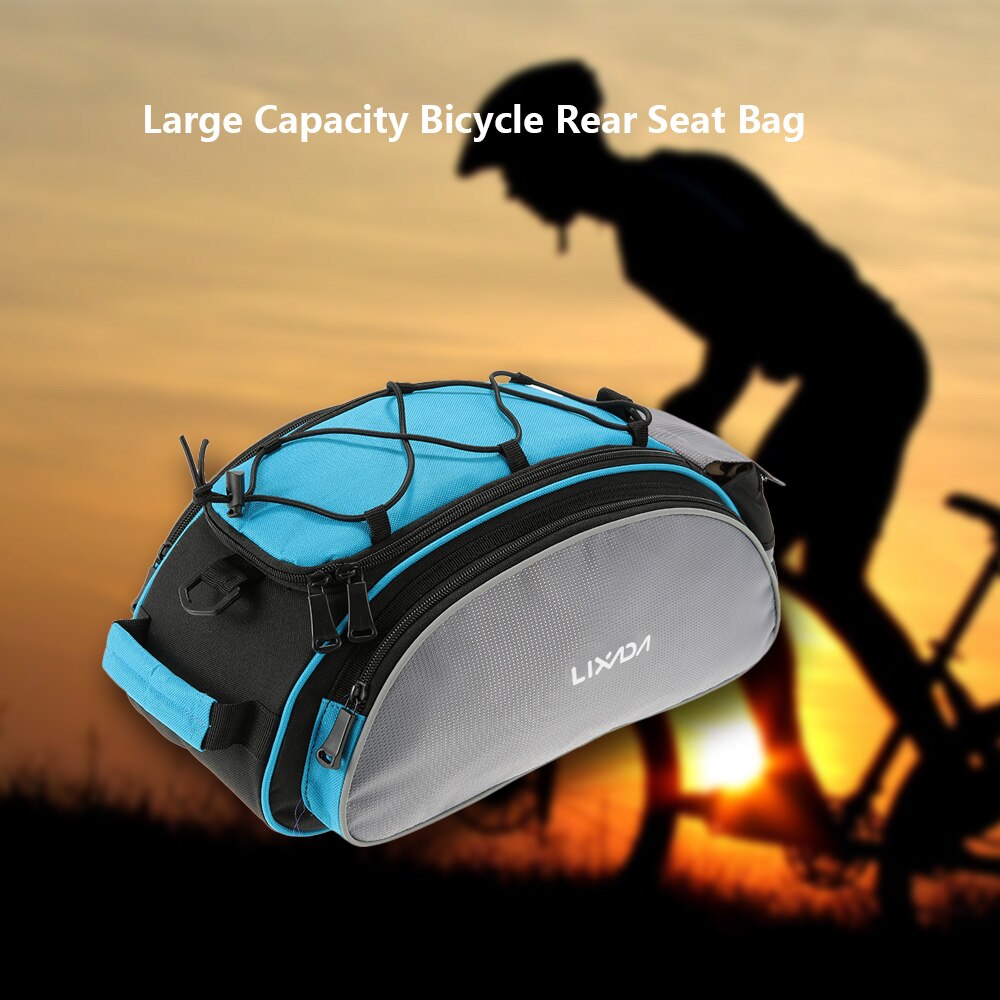 Lixada 13l multifunctionele fietstas voor achterop de fiets, buitenfiets, fietsendrager, sporttas, kofferbak, fietstas, achterbanktas, handtas