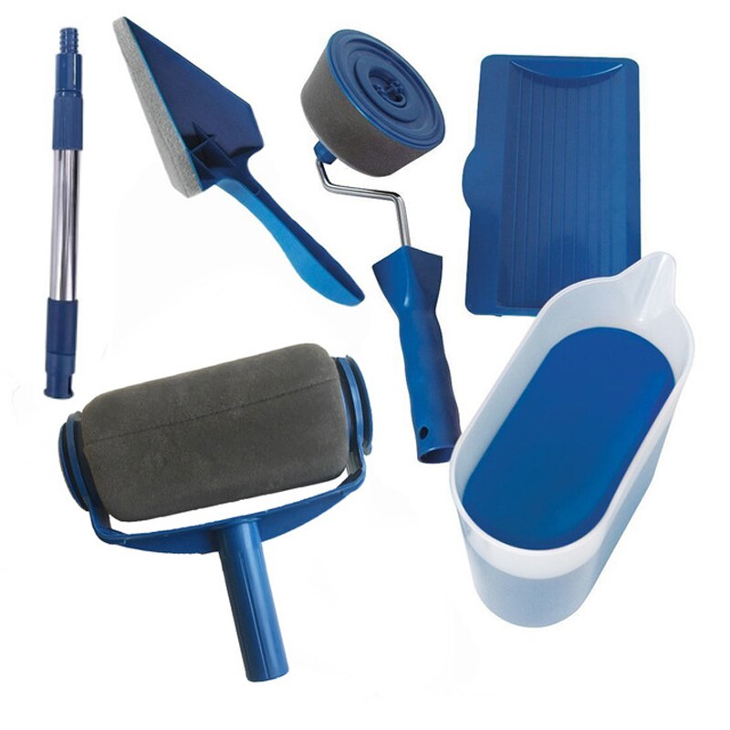 5/6/8Pcs Multifunctional Paint Roller Racer DIY Household Paint Runner Pro Painting Brush for Wall Decoration with Seam: 6pcs Seamless