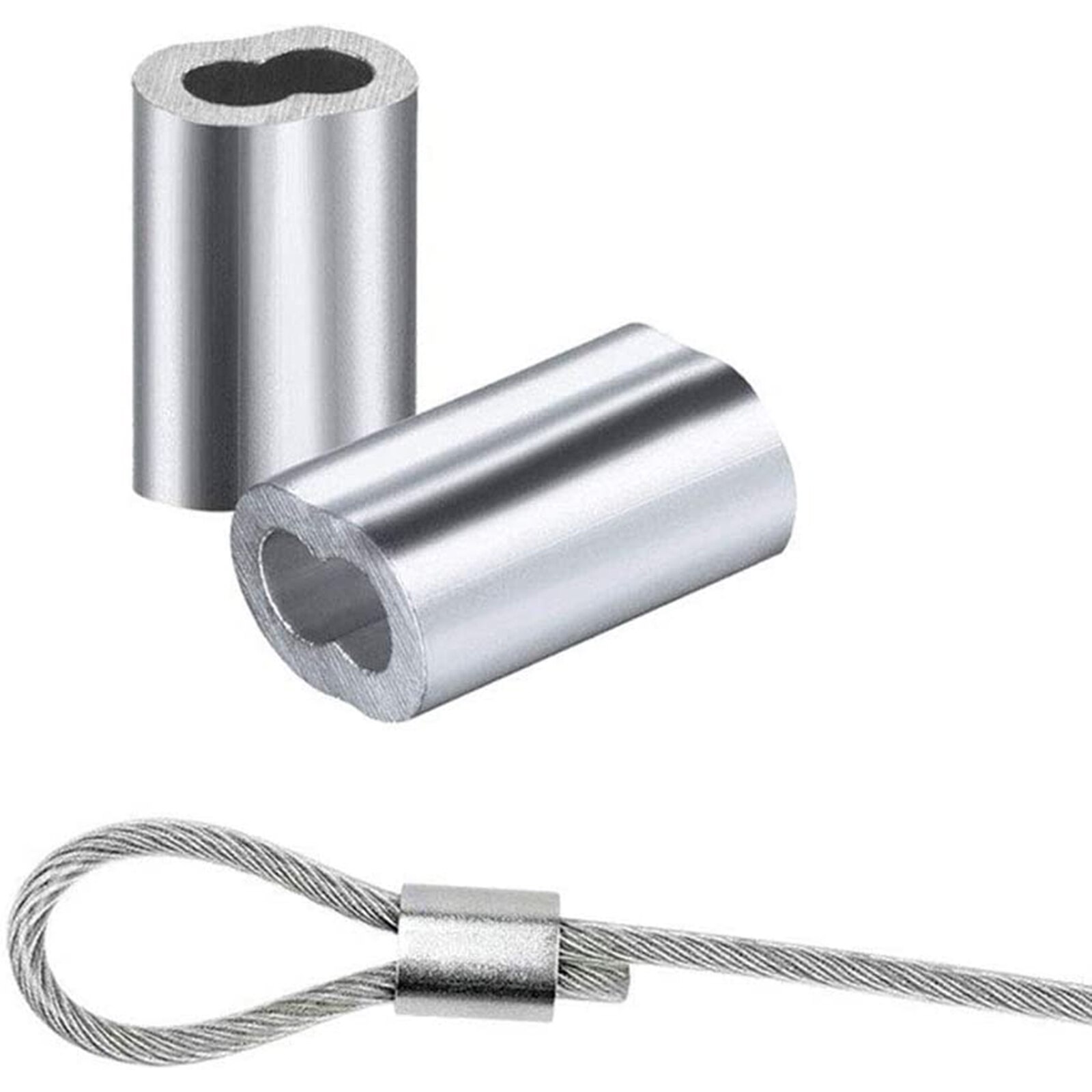 Câble flexible en Acier enduit pour Corde à Linge, accessoire souple, Bobine de 30 m en inox et recouverte de PVC Transparent, Diamètre 2 mm, en Kit, Set de 57 Pièces