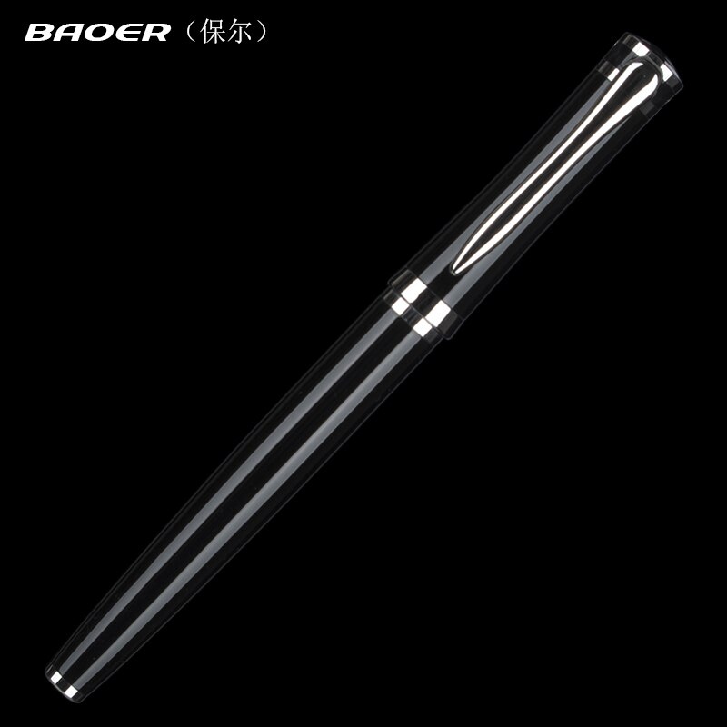 Baoer Executive Zilver En Zilver F Bib Vulpen Kalligrafie Pennen Baoer Schrijven Metalen Inkt Pen