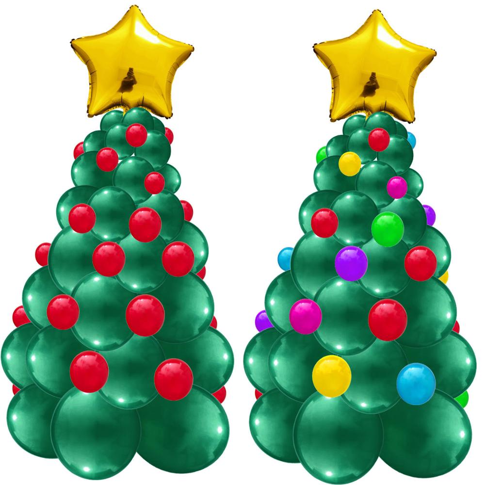 Guirnalda de globos de árbol de Navidad para niños, decoración navideña para el hogar,