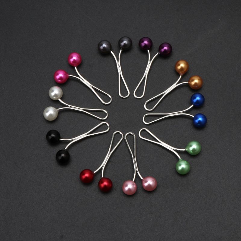 24Stck Moslemisches Hijab Schal Stift Perle Clip Schal Stift Kopftuch Schal Schal Zubehör Dame Muslim Schal Clips Jewerly