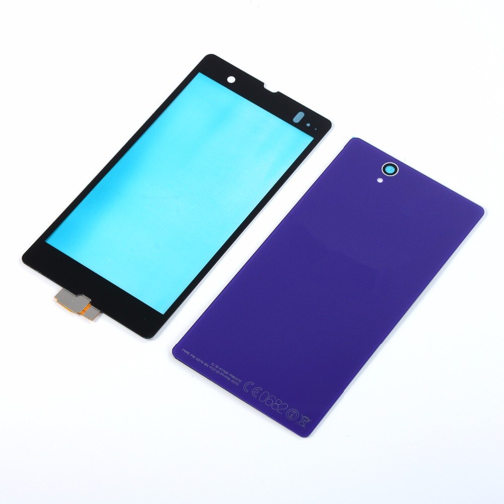 Voor sony xperia z  l36h l36i c6606 c6603 c6602 touchscreen digitizer paneel glas + behuizing glas batterij achterkant