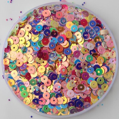 25g(1000 stuks ) 13 kleuren 4mm gouden briljante losse pailletten veelkleurige ronde pailletten diy accessoires glitter voor kleding: Mengkleur