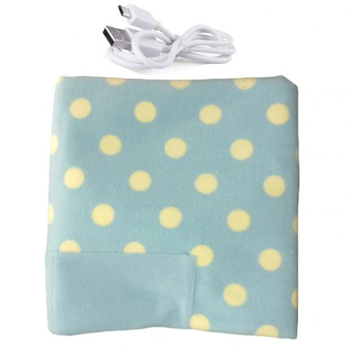 gorący 880x650mm Dom USB akumulator podgrzewany elektrycznie ciepły głupiec koc Kneepad Dom gabinet dostarczać z kieszonką: Niebieski