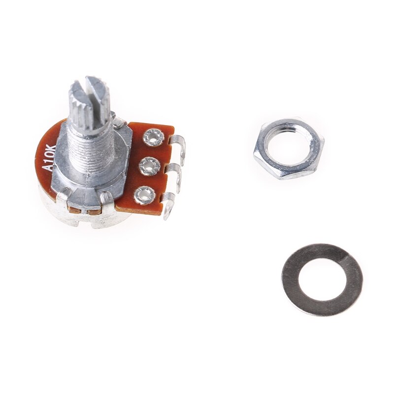 Potenciómetro A10K, potenciómetro estriado, efecto de bajo eléctrico, amplificador de volumen, eje de 18mm, piezas N1HF