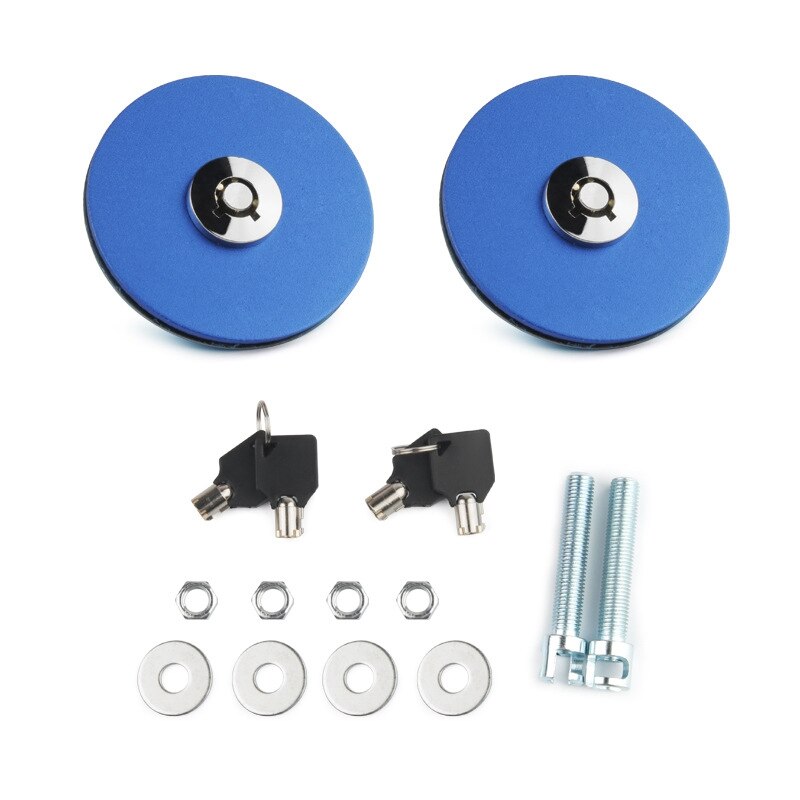 Auto Universele Motor Hood Cover Lock Key Pin Kit Quick Klink Release Aluminiumlegering Motorkappen Klink: blue
