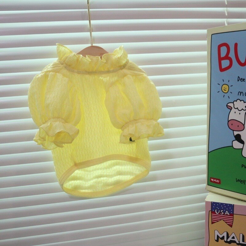 Dog Summer Clothes for Small Medium Dogs Sweet Frenchie Bulldog Tshirt Ice Silk Dog Vest Dog Girl Clothing Pug Cooling Vests