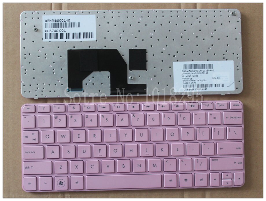 605740-001 Voor Hp Mini 210-1000 210t-1000 210-1000vt 2102 Us Roze Laptop Toetsenbord