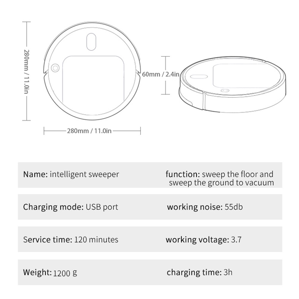Intelligent Sweeping Robot Household USB Electric Automatic Cleaning Machine Home Cleaner
