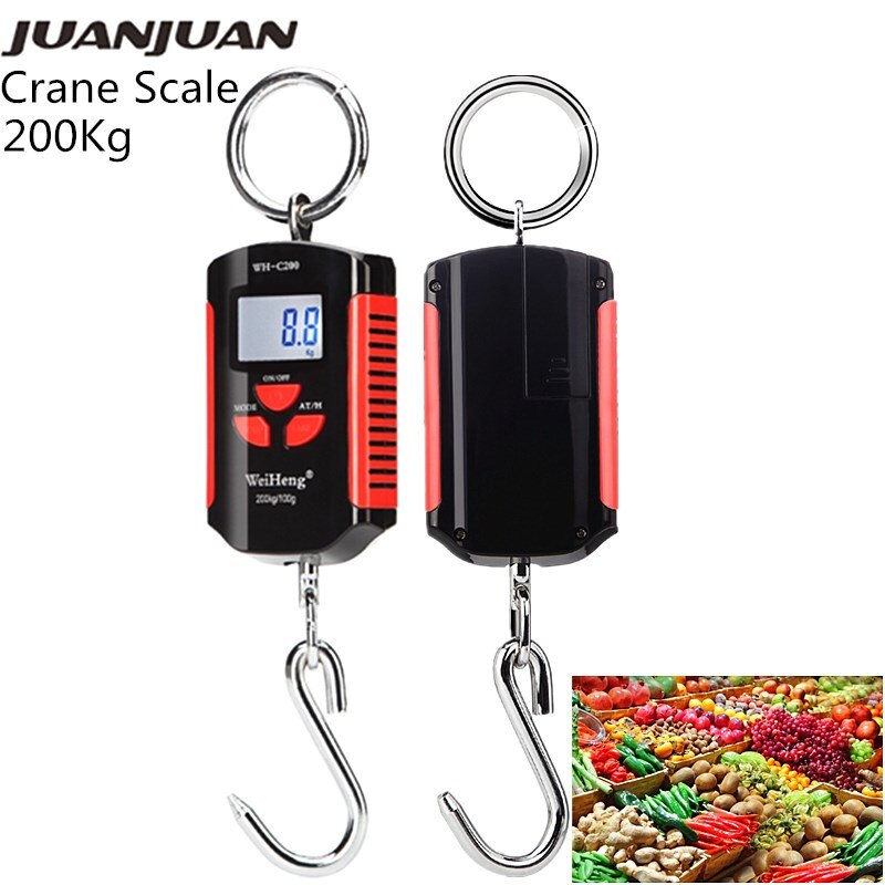 500/300/200/150kg grue échelles crochet échelle numérique Steelyard industrielle boucle Balance robuste suspendus cuisine pesant 20% OFF: 200kg in Red