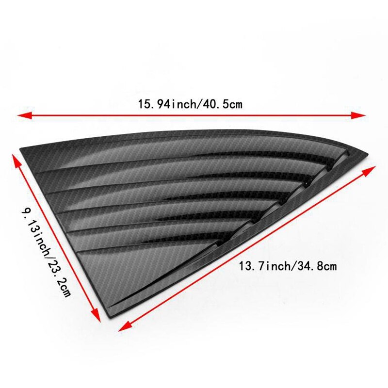 Rear Window Triangular Shutter Deflector Window Stickers for Tesla Model 3