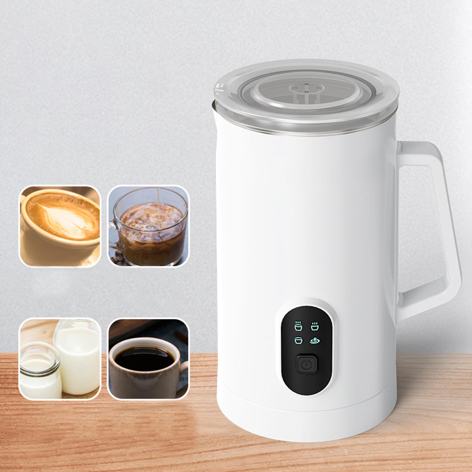 4 in 1 Electric Milk Frother and Cold Foam Maker Milk Steamer Milk Warmer for &amp; Cold Froth Macchiato Latte EU Adapter