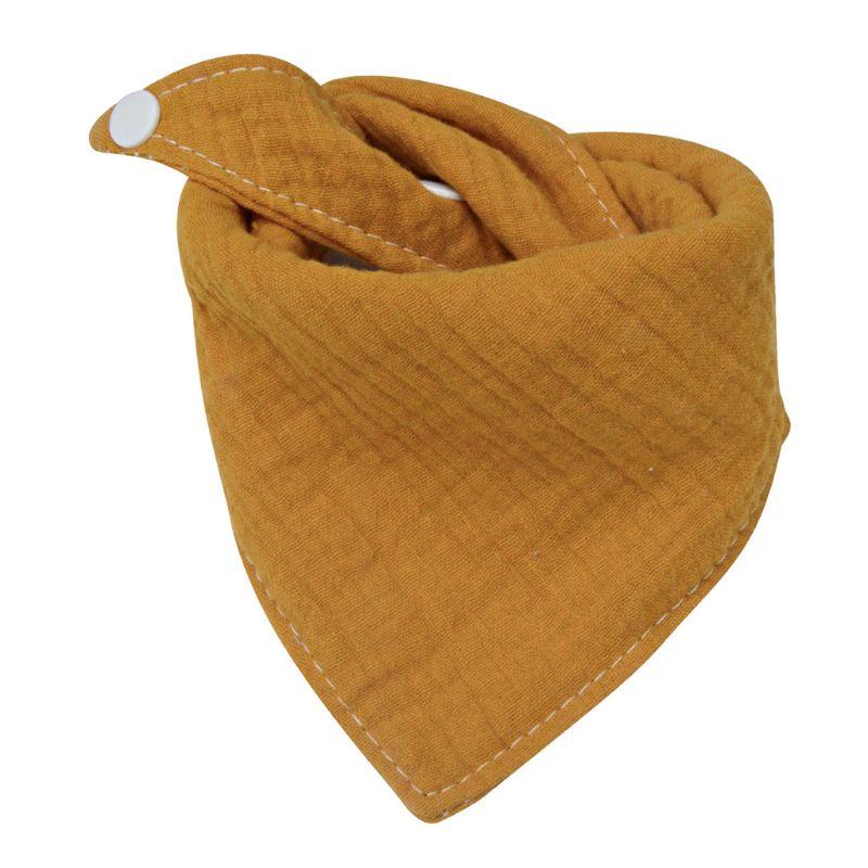 Baby Infant Cotton Bib Newborn Solid Color Triangle Scarf Feeding Saliva Towel Bandana Burp Cloth Boy Girl Shower: YELLOW