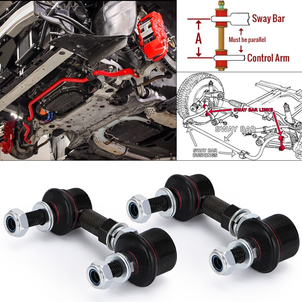 75mm-85mm Ball Joint Adjustable Sway Bar End Link For BMW 5 7 Series X5 Honda Civic ES/EP/EU/EV Subaru Impreza WRX STi HT-SEL01