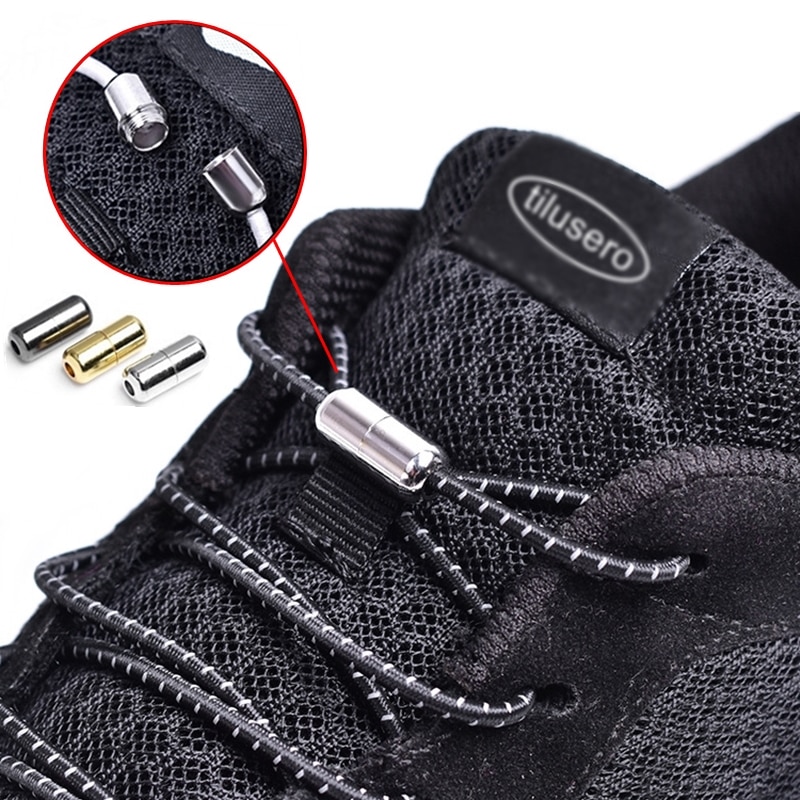 3 Types Elastic No Tie Shoelaces Locking Round Shoe Laces Shoestrings Running/Jogging/Triathlon