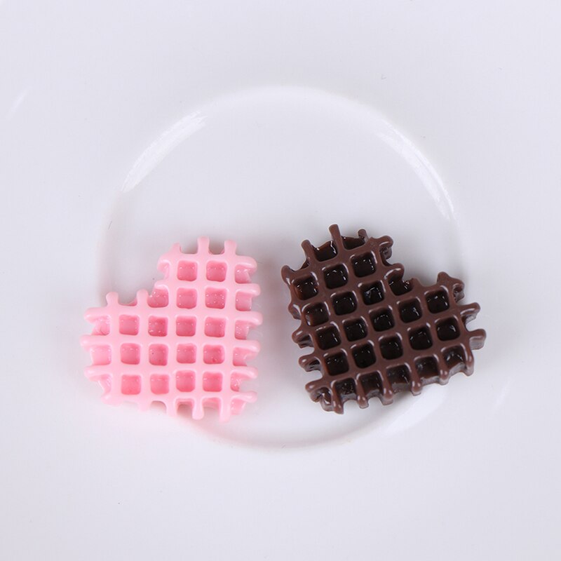 10x Cute Love Biscuits Mobile Phone Shell Crystal Mud DIY Resin Accessories