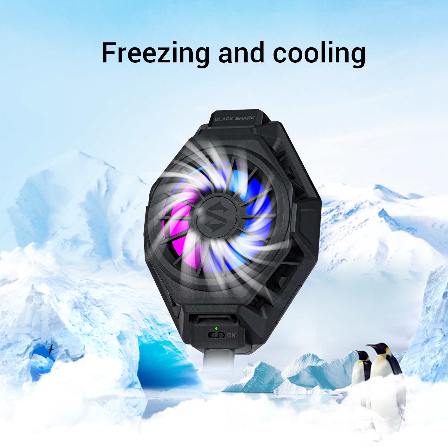 In Spain Stock Black Shark FunCooler Pro BR20 Cooling Fan Adjustable Portable for Samsung Hauwei Iphone11 pro IOS Android phone