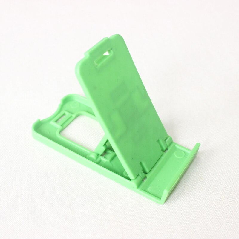 Mini Universal Foldable Phone Stand Plastic Desktop Mount Portable Folding Stand for iPhone Samsung Xiaomi Smartphone Stand: Green
