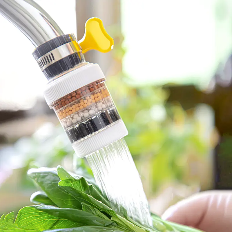 6-lagen universele keukenkraan luchtreiniger kraanfilter waterbesparende waskolf actieve koolfiltratie douchekop mondstukfilter