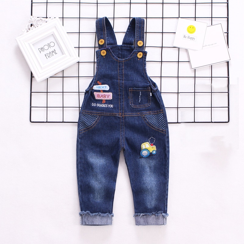 Ienens 1-3Y Meisje Jongens Jeans Overalls Kindje Denim Tuinbroek Peuter Lange Broek Kinderen Jongen Jumpsuit Kleding Kleding Kind Broek