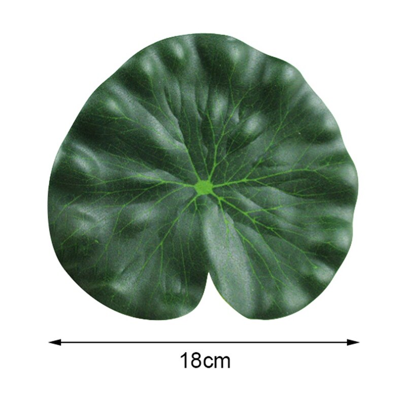 Drijvende zwembaddecoratie water decoratief aquarium visvijver landschap lotusblad kunstplanten bladeren: S