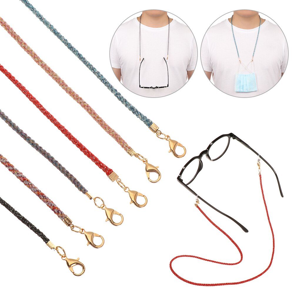 Anti-verloren Gesicht Maske Schlüsselband Kette für Erwachsene freundlicher Sonnenbrille Seil Masken Schnur Halfter Leichte Brillen Band