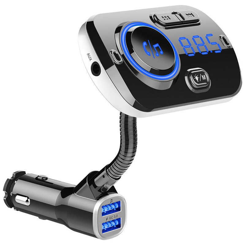 Bluetooth 5.0 Car Kit Handsfree Bellen Fm-zender Aux O Auto Speler A2Dp Draadloze Mp3 Universele Snel Opladen