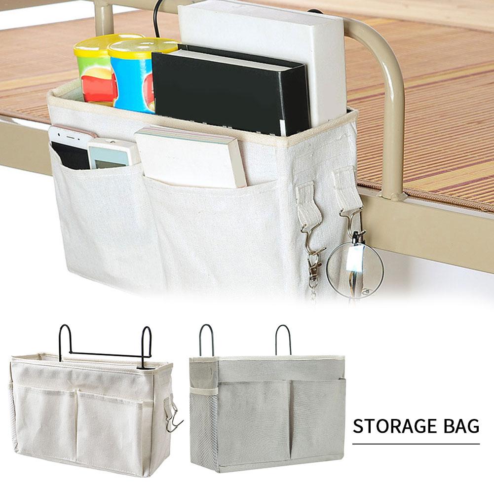 Hanging storage bag Bedside Storage Organizer Dormitory Phone Book Magazine waterproof Storage Bag Holder with Hook Bed Pocket