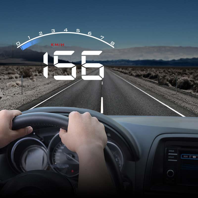 Car head up display gps auto styling Universal OBD smart HUD auto digital meter Overspeed Warning Automobile car head up display