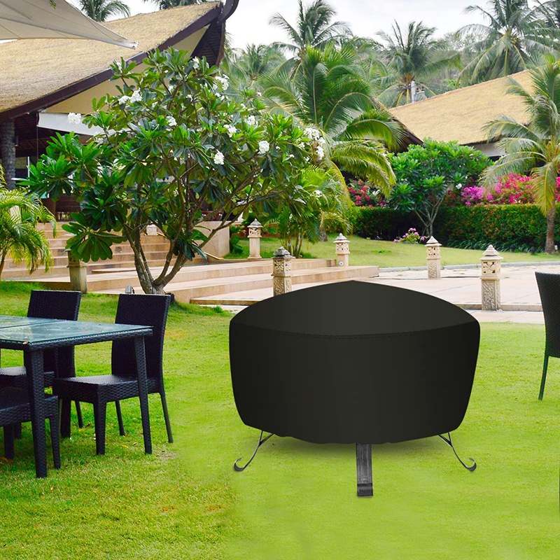 Fire Pit Cover 48 Inch Round,Waterproof Cover for Fire Pit Round,Weather Resistant Fire Bowl Covers,with Drawstring