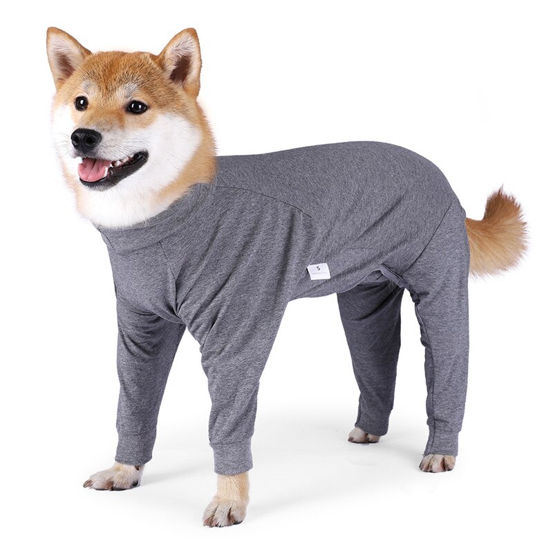 Elastische Hond Jumpsuits Vier Voeten Hond Lichtgewicht Pyjama 4 Benen Hond Onesies T-shirt Pure Pet Kostuum Voor Kleine Medium Grote honden: 01 / S