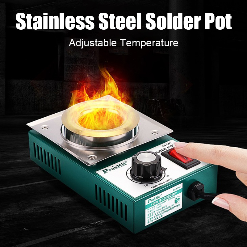 150W 220V Stainless Steel Solder Pot Temperature Controlled Soldering Pot Melting Tin Pot Tin Cans 1pcs