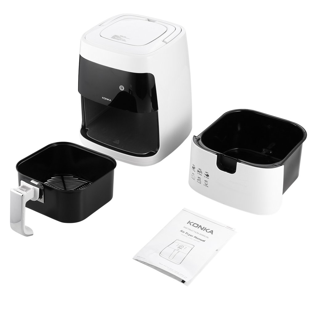 KONKA-freidora de aire eléctrica sin humo, máquina antiadherente de patatas fritas, microordenador con Control inteligente, 110V, 2.5L, KGKZ-2501