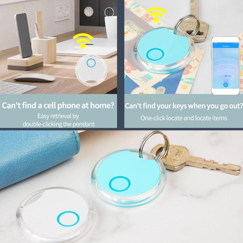 Mini Bluetooth Tracking Device Portable Round Bluetooth Anti-lost Tracker Wireless Smart Key Finder Item Locator
