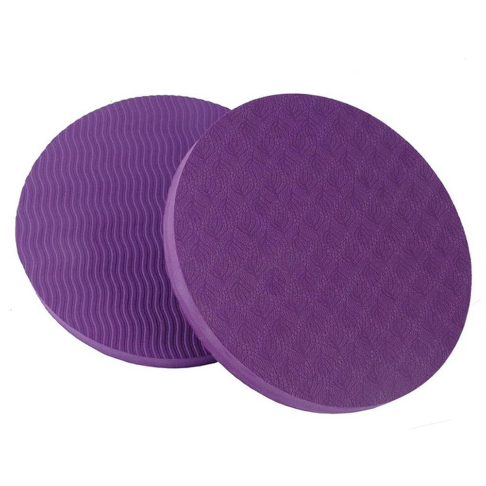 Runde yogamatte, praktisch zum mitnehmen, rundes yogapad für sport, balance und training, rutschfest, dickwandig