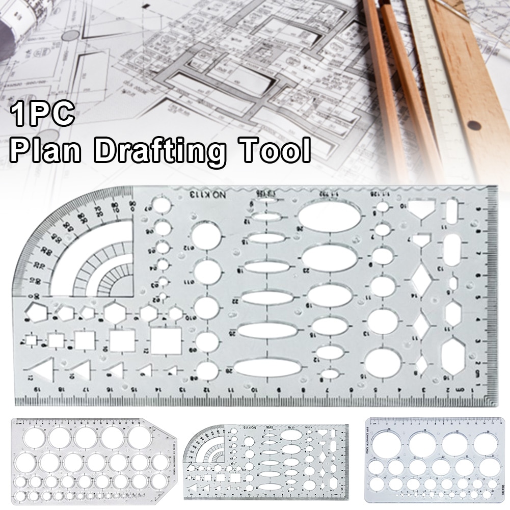 Drafting Tool Furniture Drawing Ruler Portable Practical Architectural Template House Plan Stencil Architect Geometric Measuring