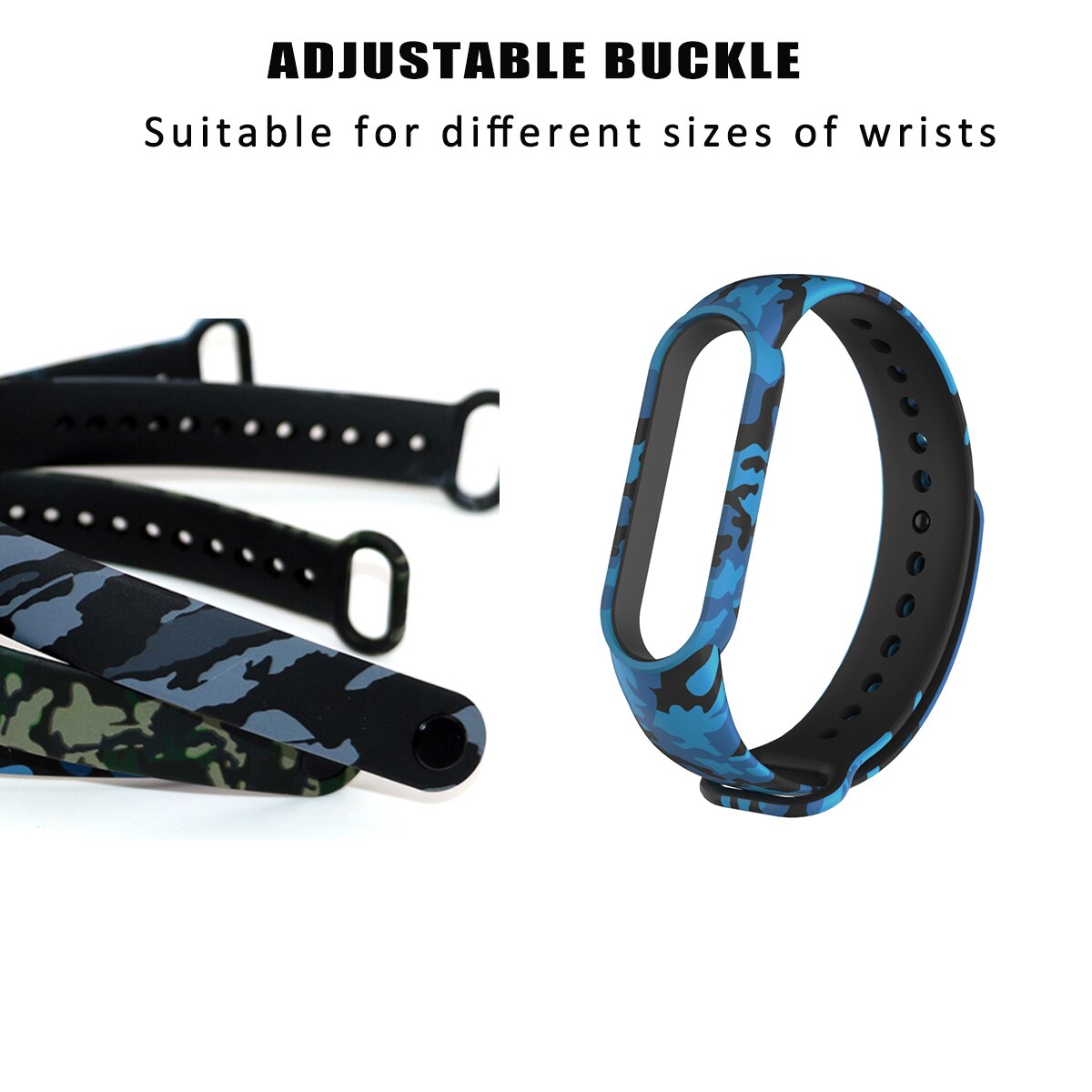 Print Pattern Bracelets Mi Band5 Mi Band 6 Strap Sports Wristband Adjustable Bracelets For Sport Silicone TPU straps