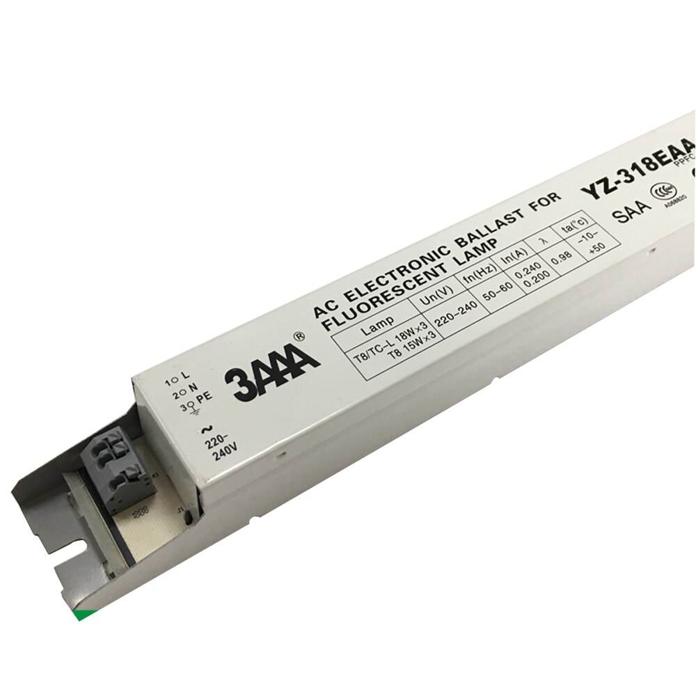 3 aaa yz -318 eaa 220v t8/ tc -l 18 bx 3 15 bx 3 t8 ac elektronisk ballast for  t8 lysrør akvarium reklame lysboks