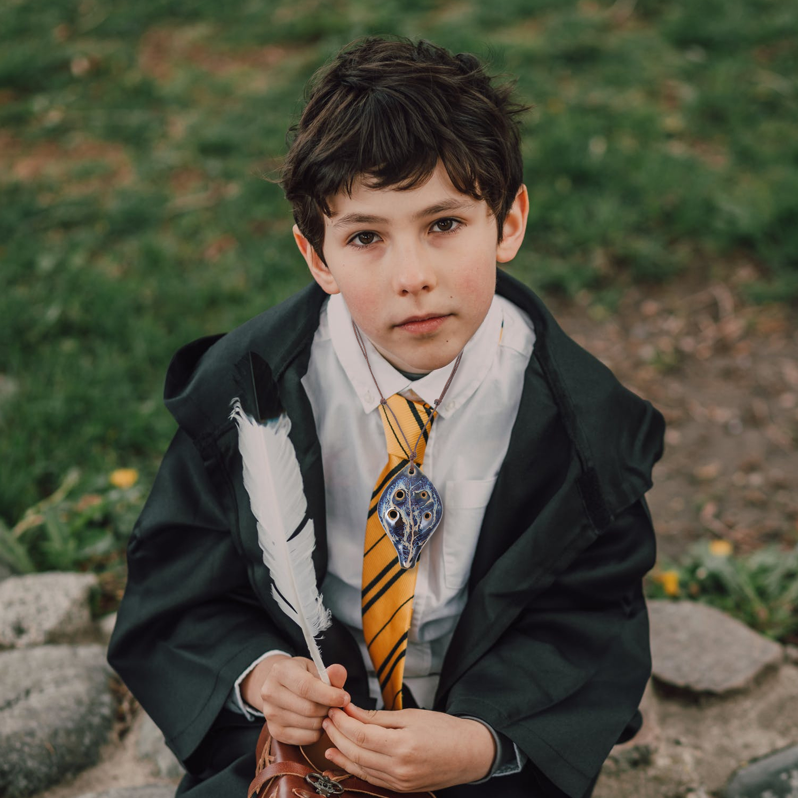 Children Clarinet Instrument Simple Beginner Wind Instrument Leaf Shaped Ocarina for Beginners