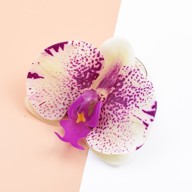 2 stk 3d silke sommerfugl orkidé dekorative blomster kranse kunstige blomster til hjem bryllup dekoration diy blomst væg