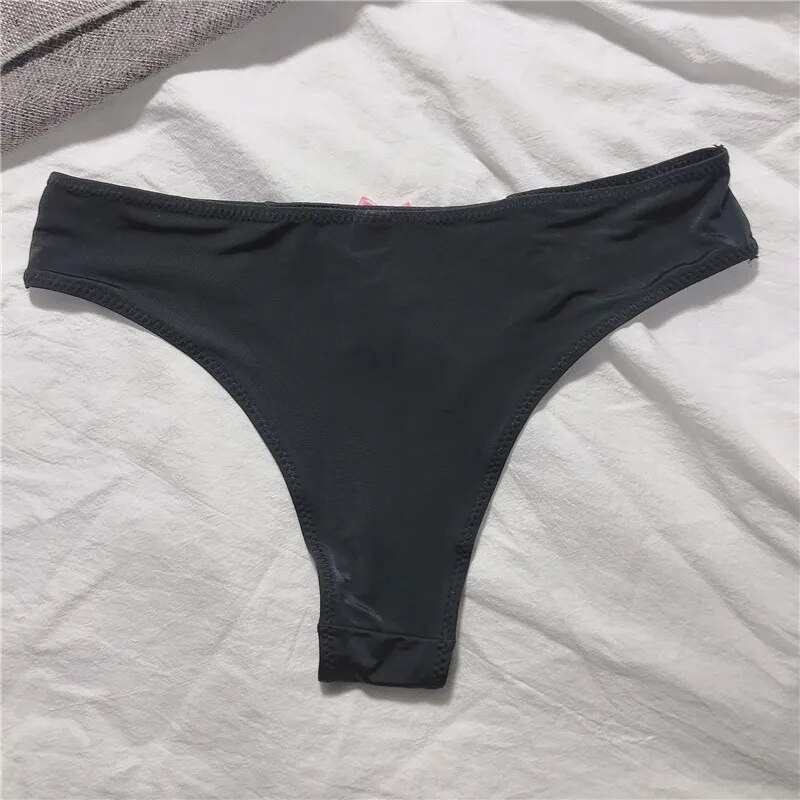 Bragas rosadas para chicas jóvenes, bragas de seda de leche para mujeres, bragas sexis de cintura baja, braguitas a juego, bragas para mujeres